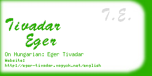 tivadar eger business card